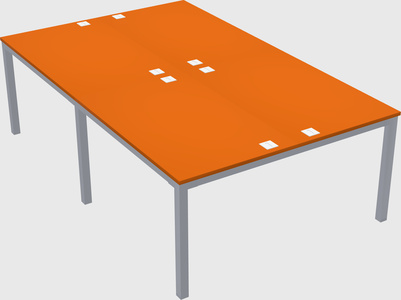 Shared rectangular desk