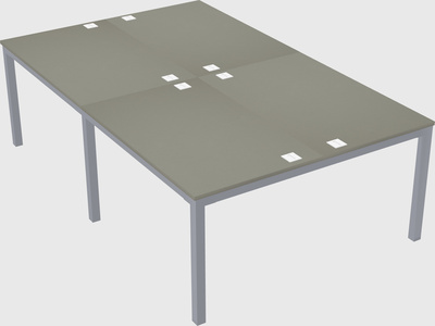 Shared rectangular desk