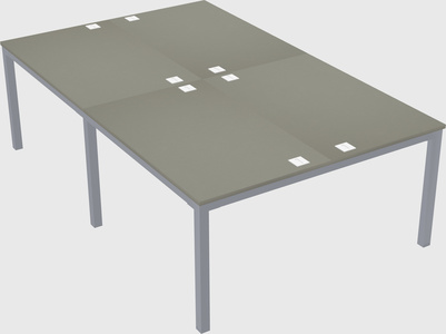 Shared rectangular desk