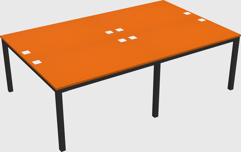 Shared rectangular desk