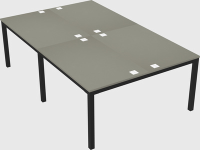 Shared rectangular desk