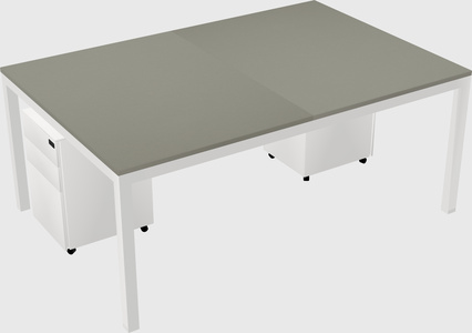 Shared rectangular desk