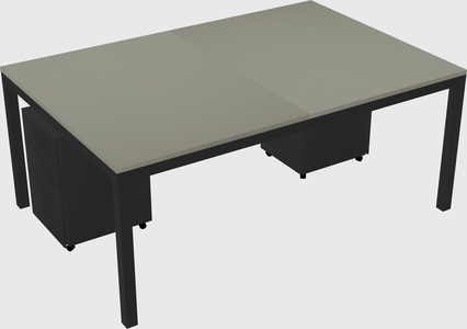 Shared rectangular desk