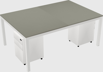 Shared rectangular desk