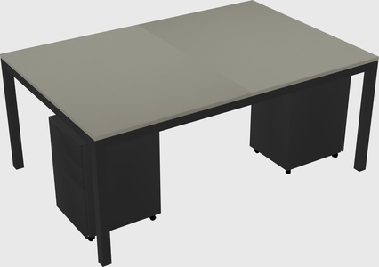Shared rectangular desk