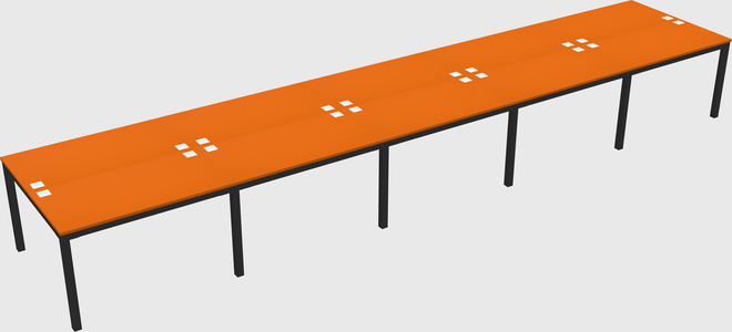 Shared rectangular desk
