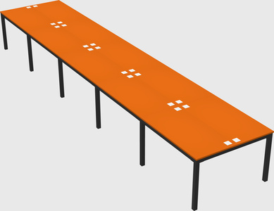 Shared rectangular desk