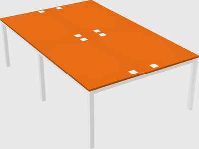 Shared rectangular desk