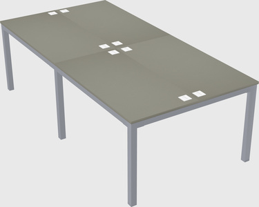 Shared rectangular desk