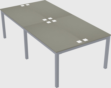 Shared rectangular desk