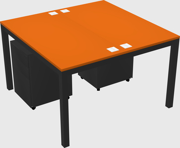 Shared rectangular desk