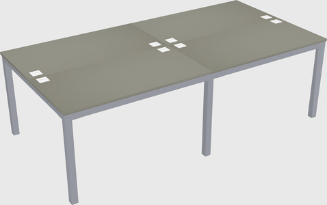 Shared rectangular desk