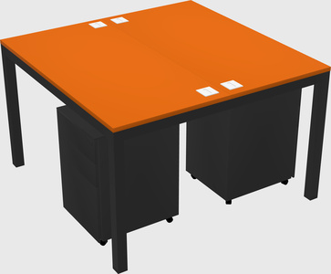 Shared rectangular desk