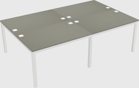 Shared rectangular desk
