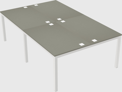 Shared rectangular desk