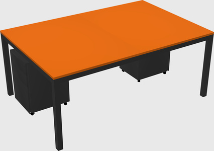 Shared rectangular desk