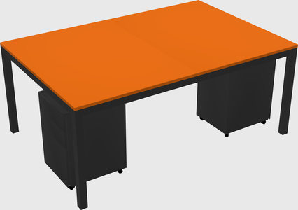 Shared rectangular desk