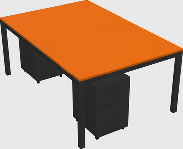 Shared rectangular desk