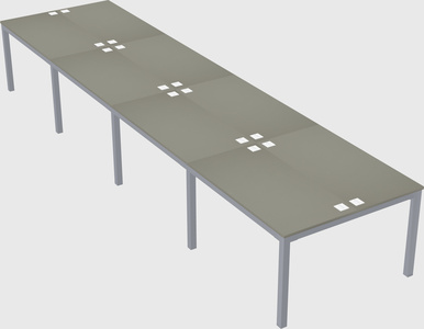 Shared rectangular desk