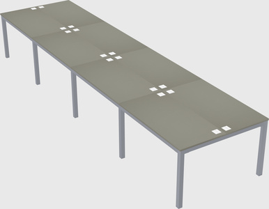 Shared rectangular desk