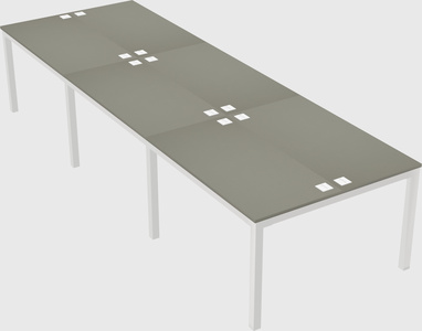 Shared rectangular desk