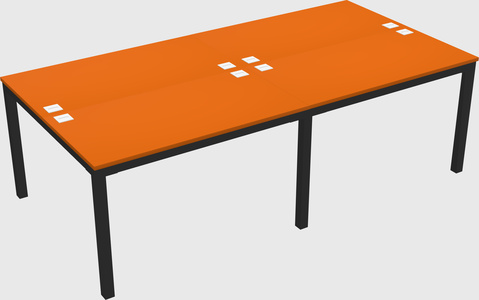 Shared rectangular desk