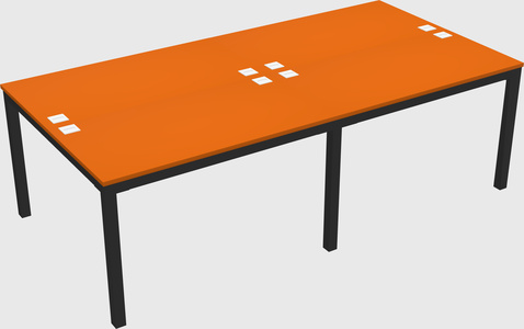Shared rectangular desk