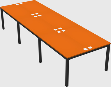 Shared rectangular desk