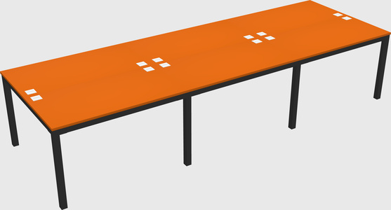 Shared rectangular desk