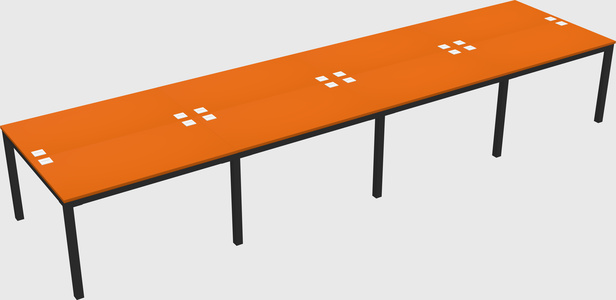 Shared rectangular desk