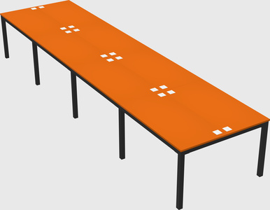 Shared rectangular desk