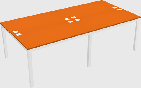 Shared rectangular desk