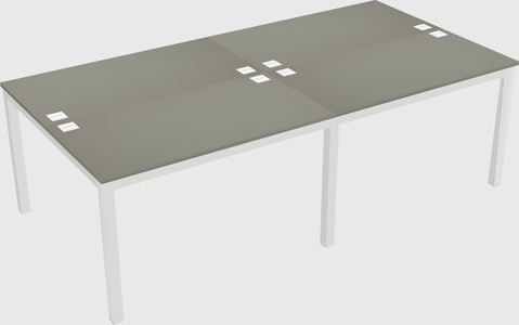 Shared rectangular desk