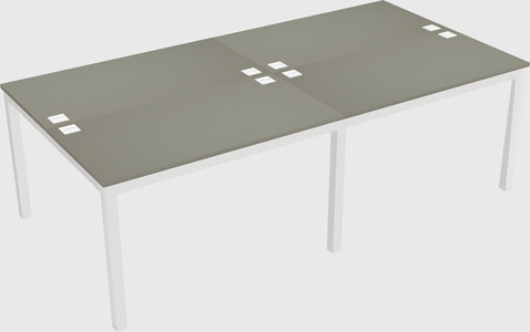 Shared rectangular desk