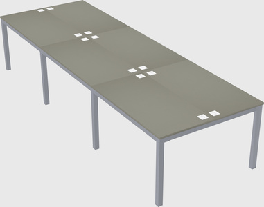 Shared rectangular desk