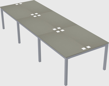 Shared rectangular desk