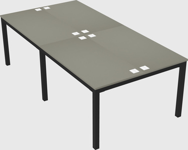 Shared rectangular desk