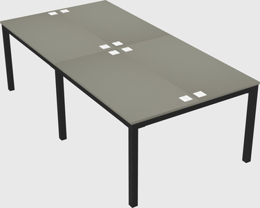 Shared rectangular desk