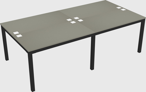 Shared rectangular desk