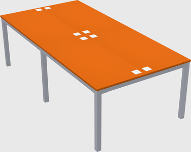 Shared rectangular desk