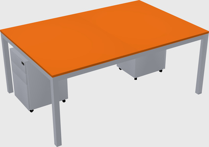 Shared rectangular desk