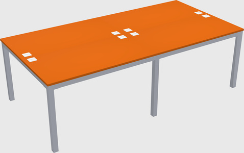 Shared rectangular desk
