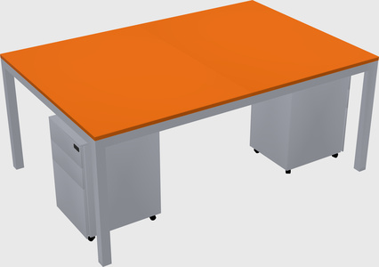 Shared rectangular desk