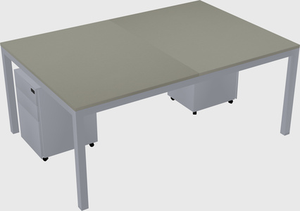 Shared rectangular desk