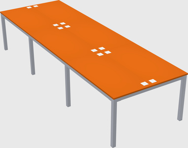 Shared rectangular desk