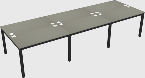 Shared rectangular desk