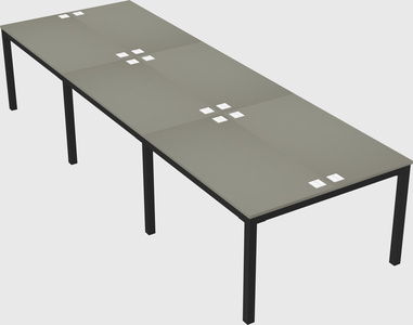 Shared rectangular desk