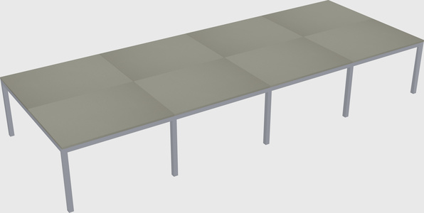 Shared rectangular desk