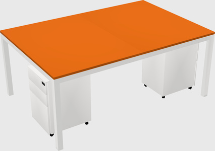 Shared rectangular desk