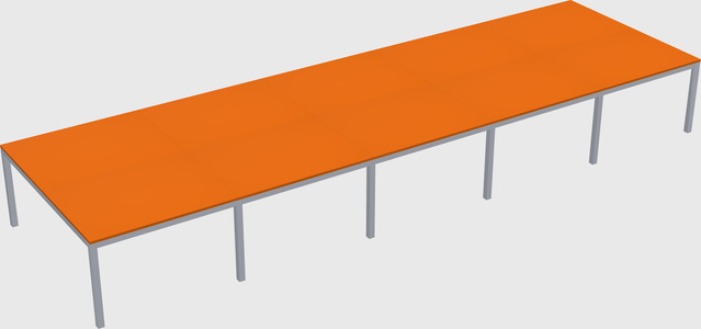 Shared rectangular desk